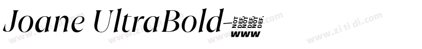 Joane UltraBold字体转换